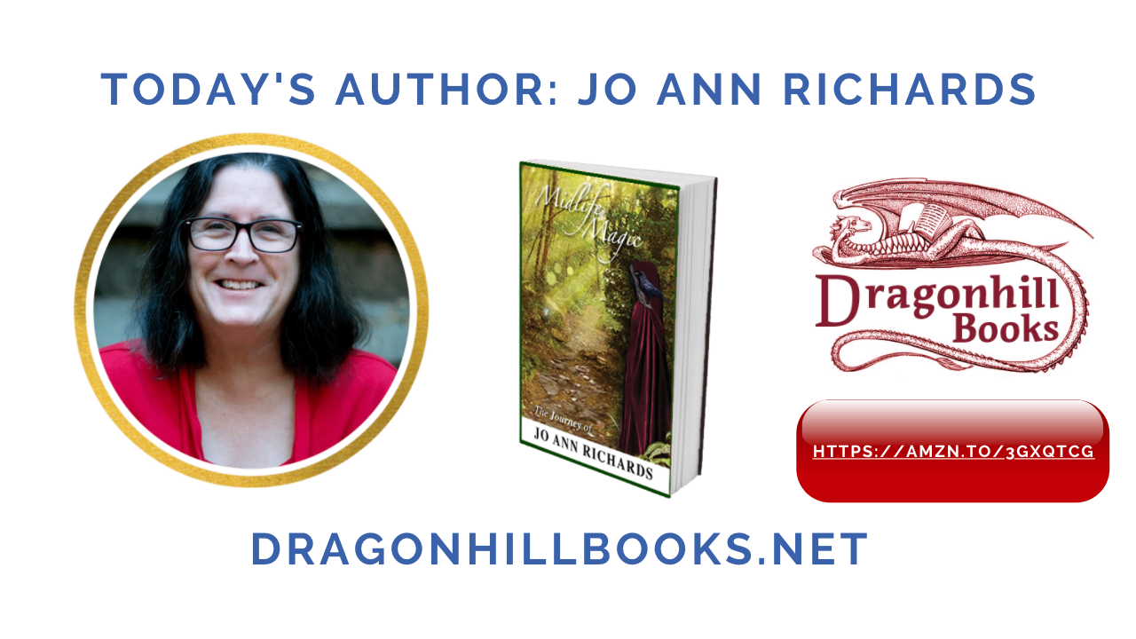 Author Spotlight on Jo Ann Richards, author of Midlife Magic, Dragonhill books logo, url